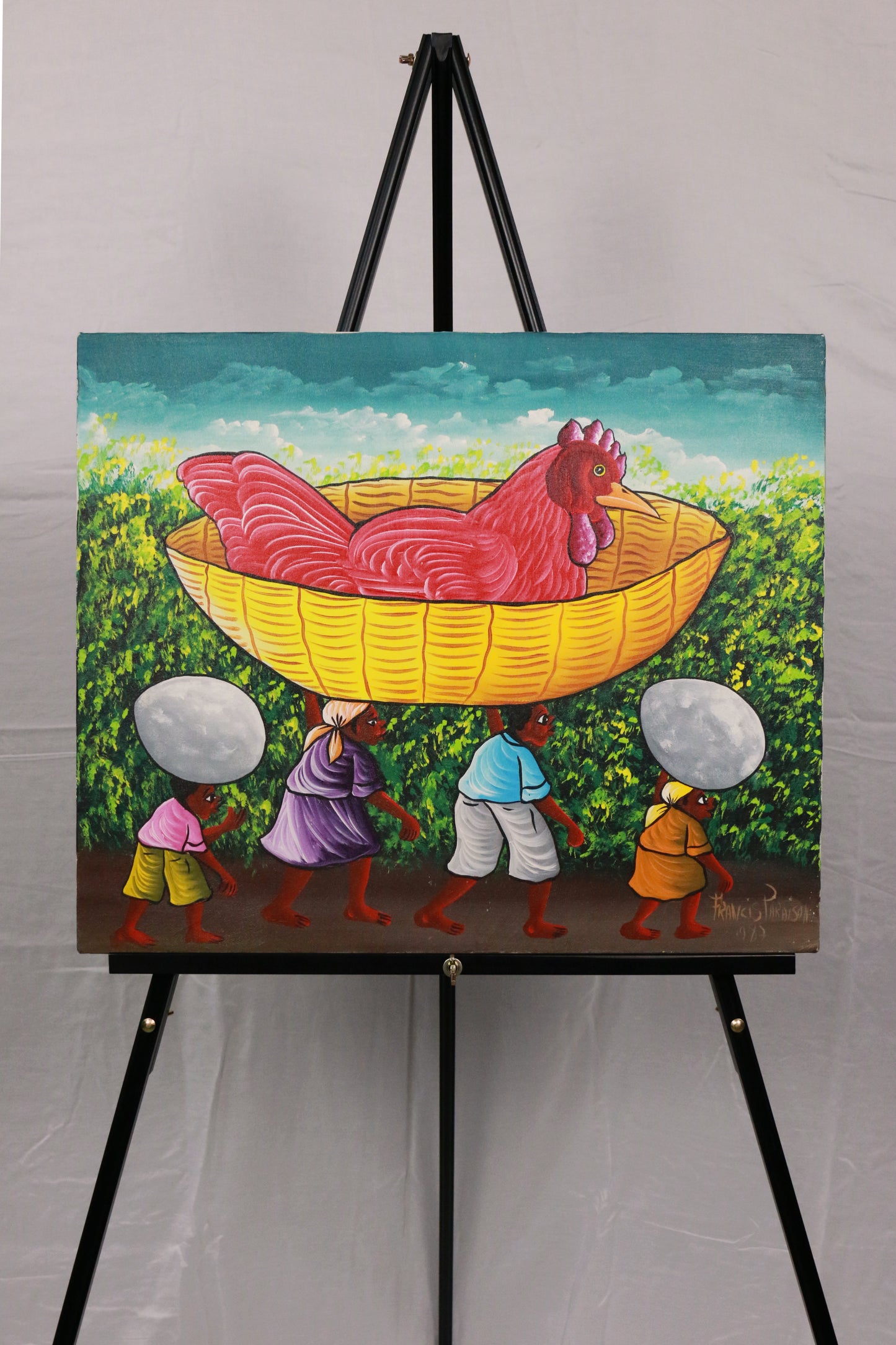 Francis Paraison - People Carrying Chicken